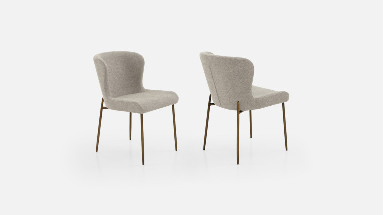 Chaise tissu GLAM | Élégance contemporaine et confort raffiné