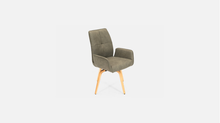 Fauteuil LOUISE | Design raffiné et confort haute densité en tissu