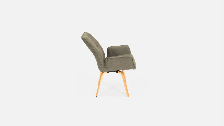 Fauteuil LOUISE | Design raffiné et confort haute densité en tissu