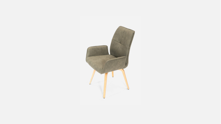 Fauteuil LOUISE | Design raffiné et confort haute densité en tissu