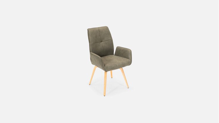 Fauteuil LOUISE | Design raffiné et confort haute densité en tissu