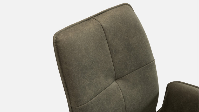 Fauteuil LOUISE | Design raffiné et confort haute densité en tissu