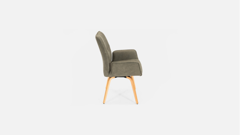 Fauteuil LOUISE | Design raffiné et confort haute densité en tissu