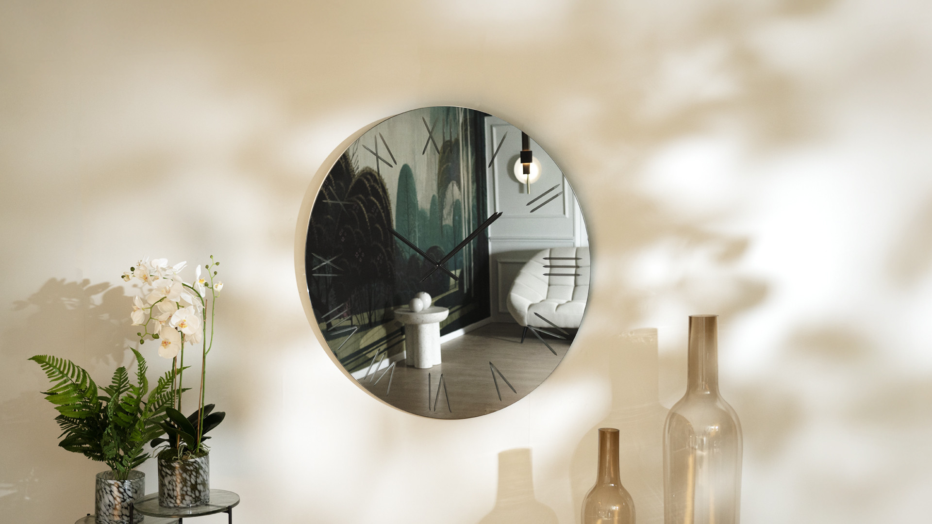 Horloge Miroir LED - Réveil Design Transparent Réglable | Pour Bureau, Chambre, Salle De Bain, Cuisine - 6