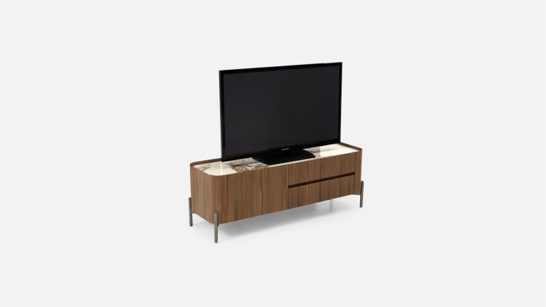PALACE TV stand | Refined walnut & Pandora design ceramics