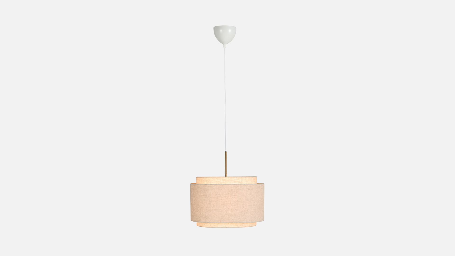 Hanging lamp TAKAI | Linen and brass
