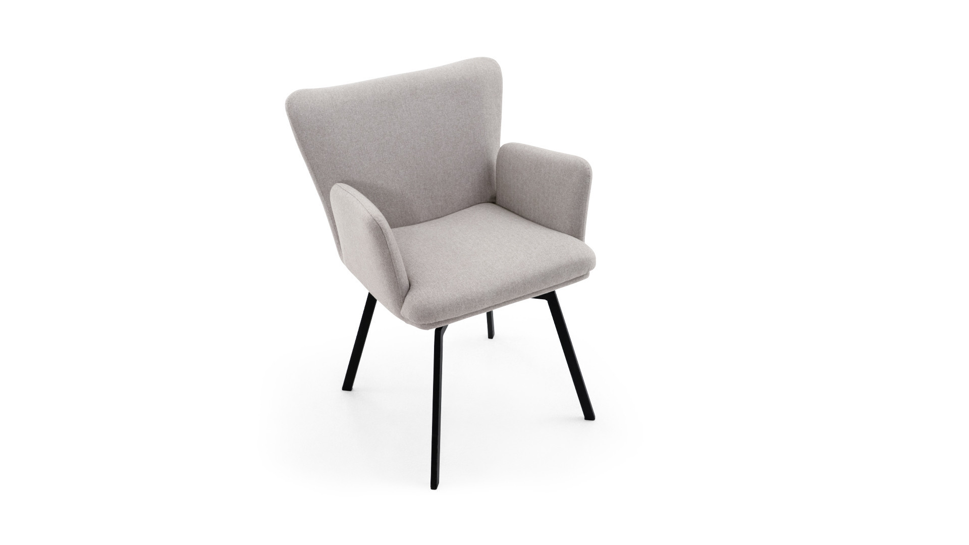 LEON armchair | Contemporary comfort and designer steel frame