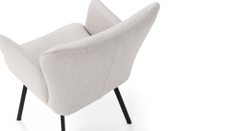 LEON armchair | Contemporary comfort and designer steel frame
