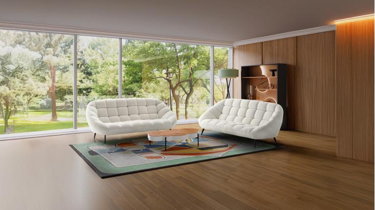 3-seater sofa DIAMANT fabric | A refined interior