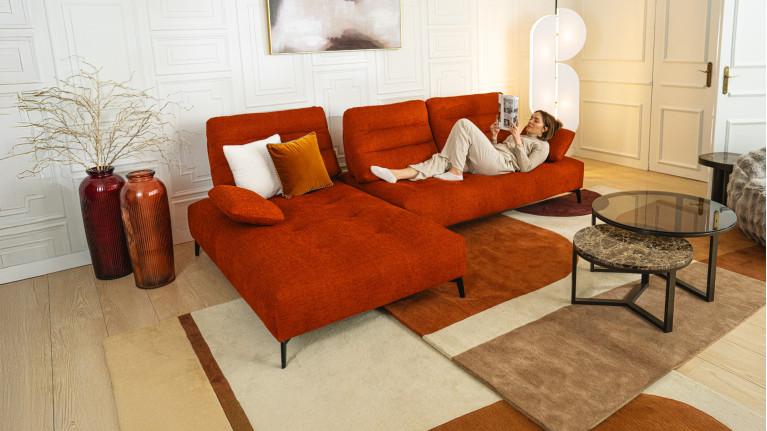 DUNE fabric corner sofa | Modular elegance and deep comfort