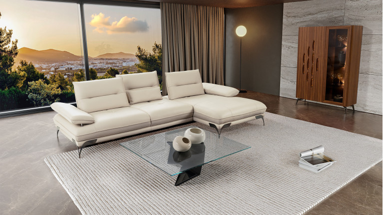 Canapé d’angle chaise longue FORTUNA | Une parenthèse de douceur