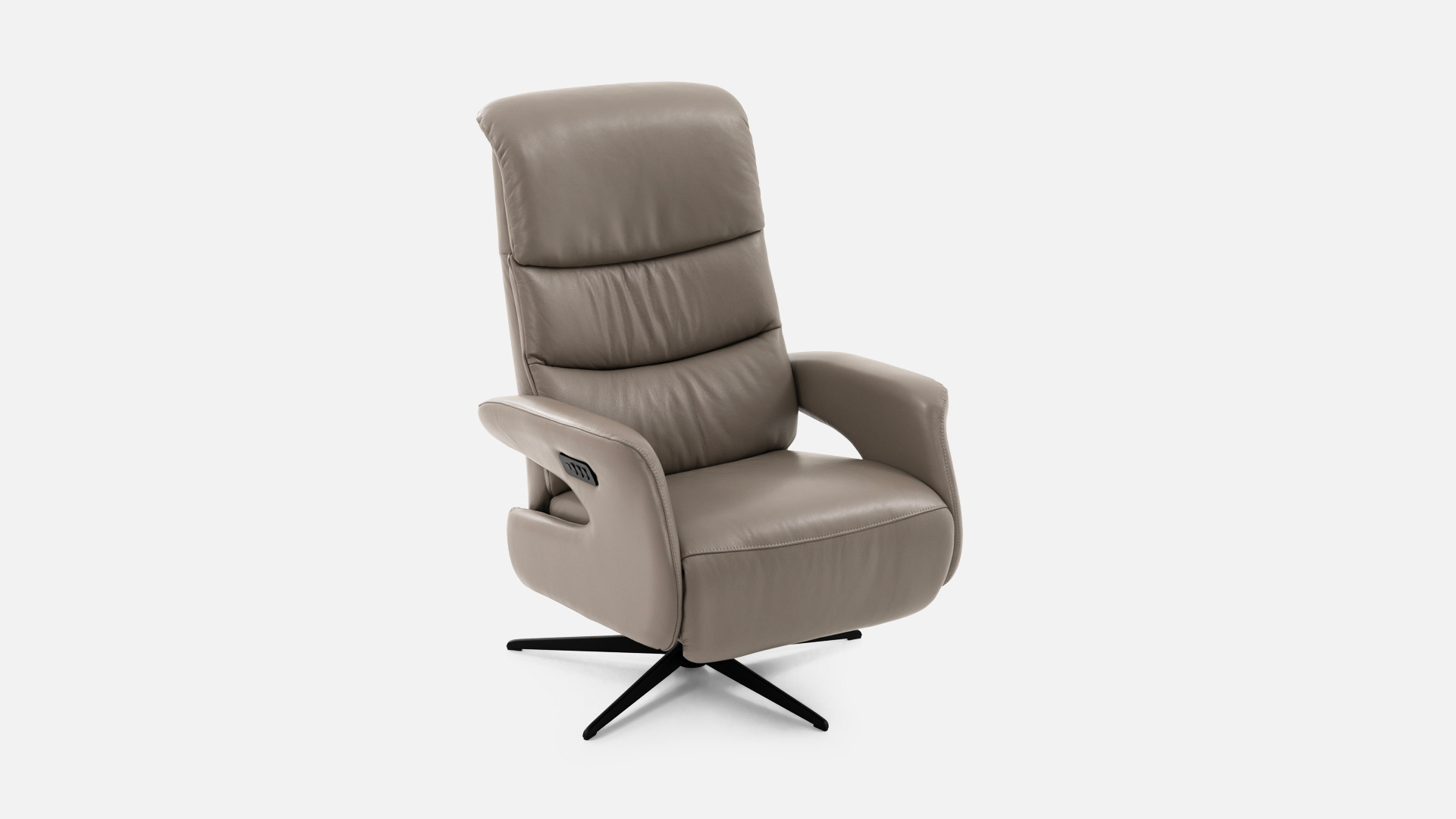 Fauteuil relaxation électrique JUNE - Tissu, cuir ou microfibre