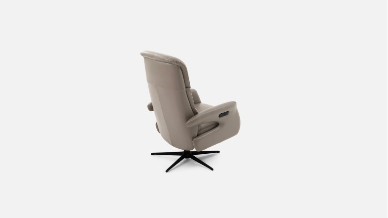 Fauteuil relaxation électrique JUNE - Tissu, cuir ou microfibre