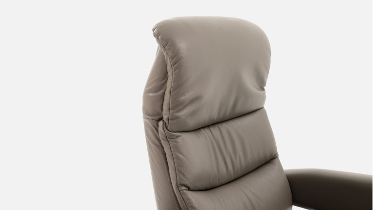 Fauteuil relaxation électrique JUNE - Tissu, cuir ou microfibre