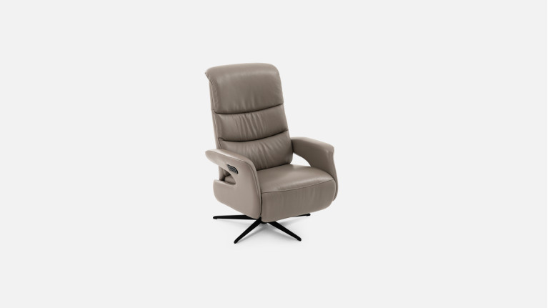 Fauteuil relaxation électrique JUNE - Tissu, cuir ou microfibre