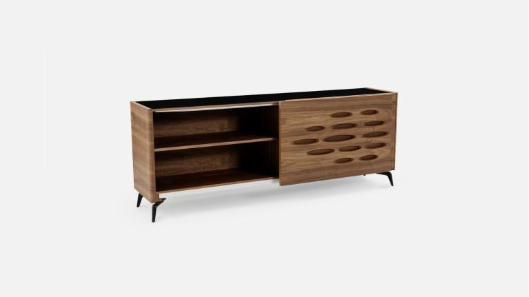 Buffet OROS | Sculptural elegance and woody warmth
