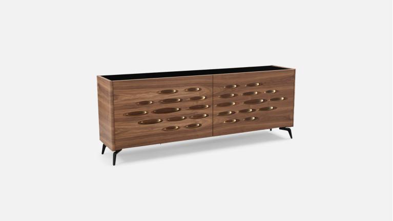Buffet OROS | Sculptural elegance and woody warmth