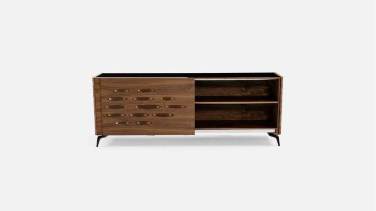 Buffet OROS | Sculptural elegance and woody warmth