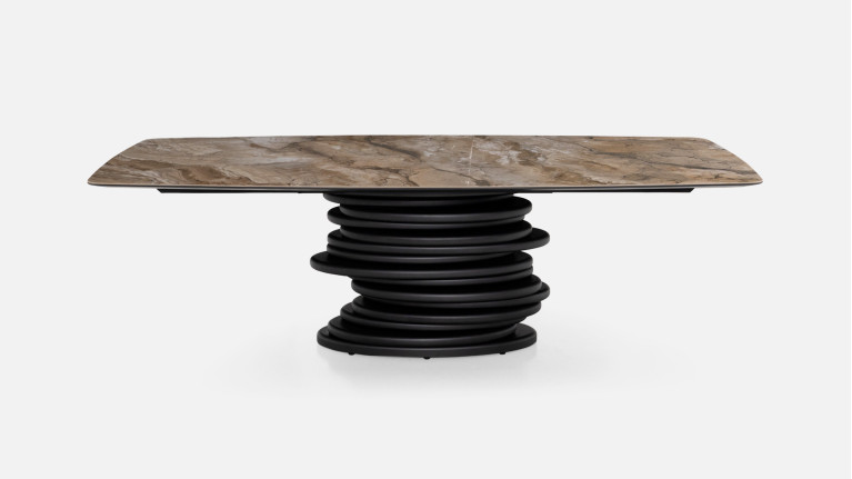 OROS table - Ceramic top and textured central base