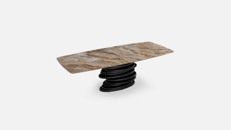 OROS table - Ceramic top and textured central base
