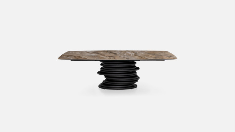 OROS table - Ceramic top and textured central base
