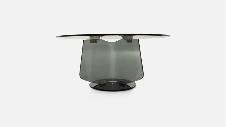 Coffee table MIRAGGIO | Design in curved glass and tempered top