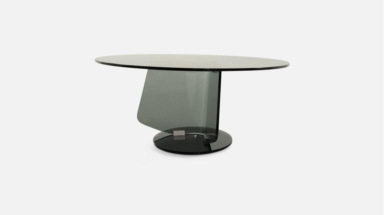 Coffee table MIRAGGIO | Design in curved glass and tempered top