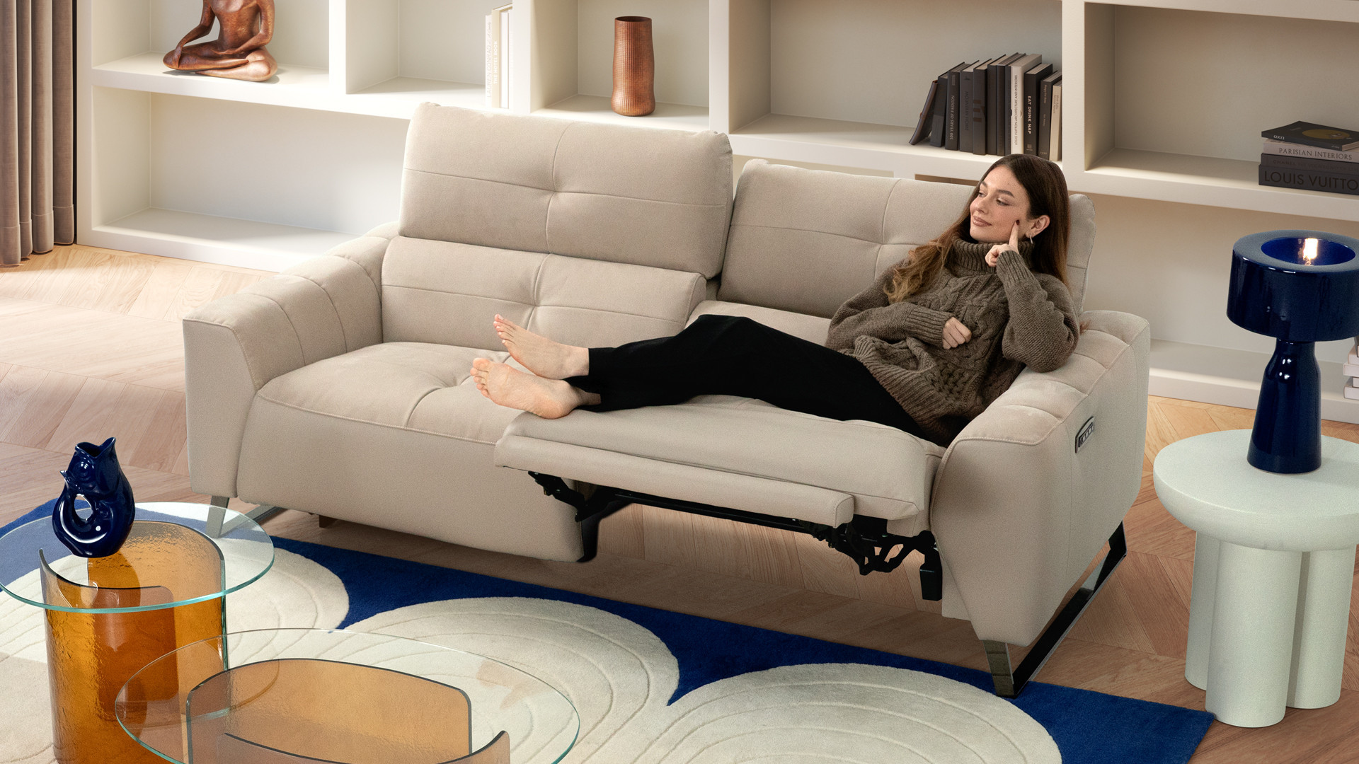 Canapé relaxation électrique MARTY | Confort et élégance haut de gamme