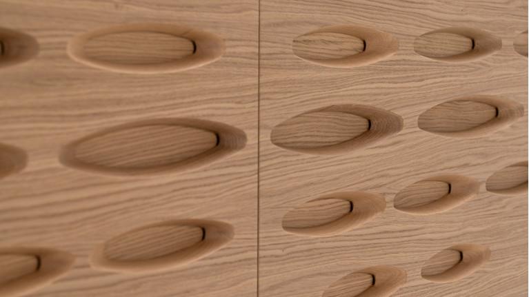 Buffet OROS 2 sliding doors | Sculptural and luminous design