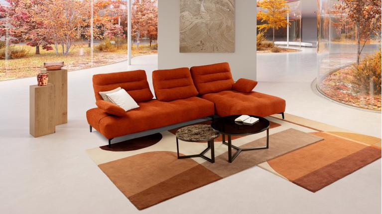 DUNE fabric corner sofa | Modular elegance and deep comfort