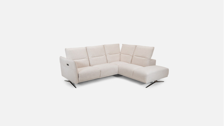 Canapé d'angle relaxation électrique tissu PASSION | Soutien optimal