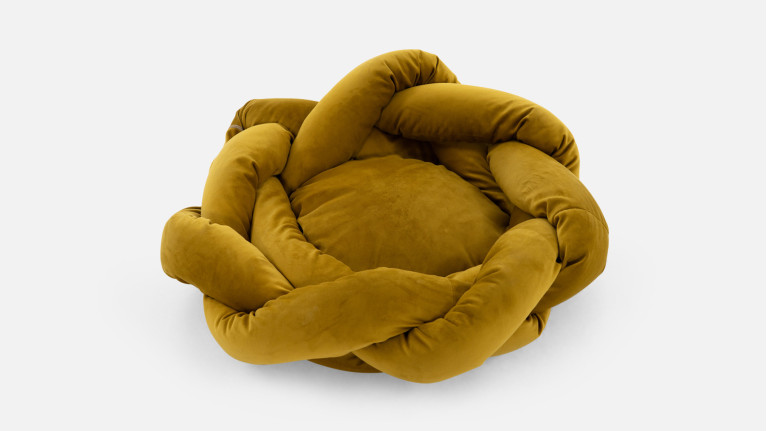 Panier pour chien LUNA | Confort moelleux et design tressé velours
