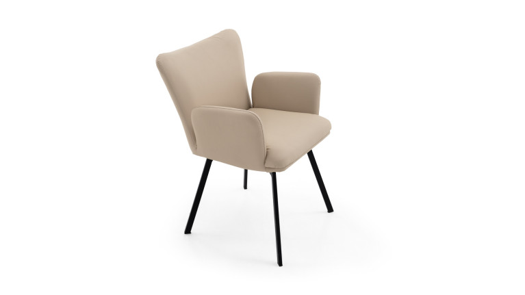 LEON armchair | Contemporary comfort and designer steel frame