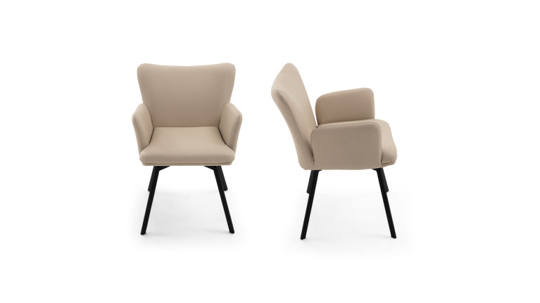 LEON armchair | Contemporary comfort and designer steel frame