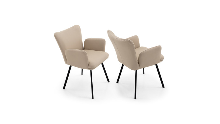 LEON armchair | Contemporary comfort and designer steel frame