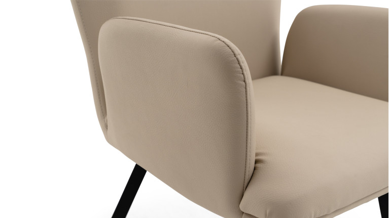 LEON armchair | Contemporary comfort and designer steel frame