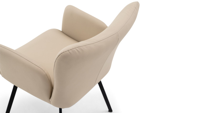 LEON armchair | Contemporary comfort and designer steel frame