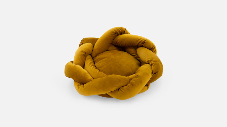 Panier pour chien LUNA | Confort moelleux et design tressé velours