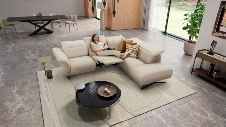 Electric corner sofa PASSION | Optimum support