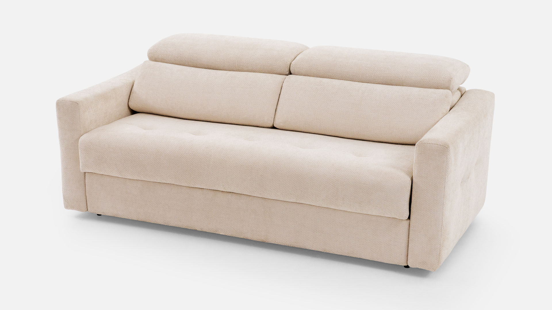 TUCA sofa bed with fabric headrests | Allure contemporaine