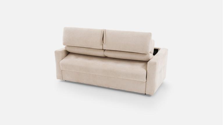 TUCA sofa bed with fabric headrests | Allure contemporaine