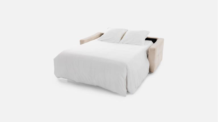 TUCA sofa bed with fabric headrests | Allure contemporaine