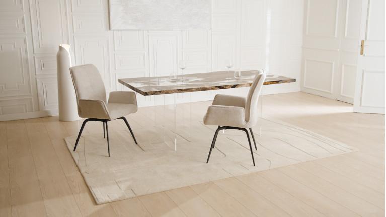 LOUISE armchair | Refined design and high-density fabric comfort