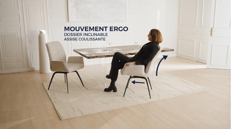 LOUISE armchair | Refined design and high-density fabric comfort