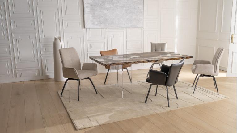 LOUISE armchair | Refined design and high-density fabric comfort