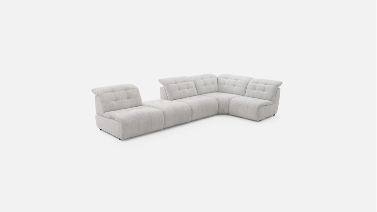 Canapé d'angle modulable relaxation électrique SAFRAN
