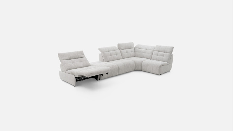 Canapé d'angle modulable relaxation électrique SAFRAN