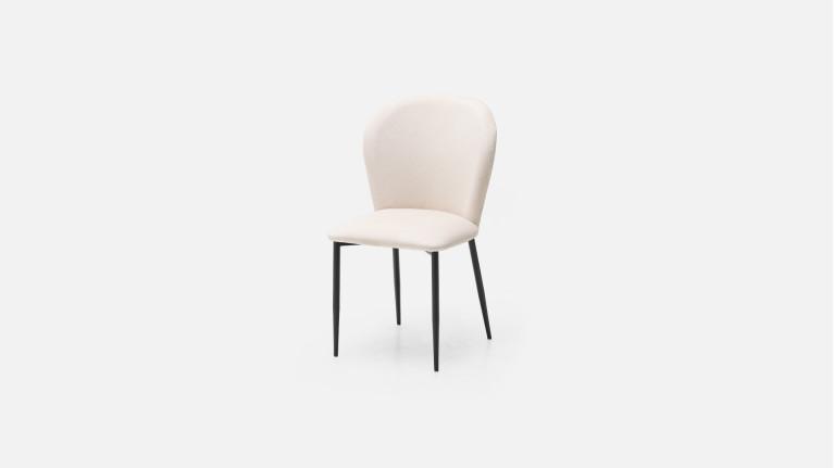 SHELL grey tweed fabric chair | Customize yours