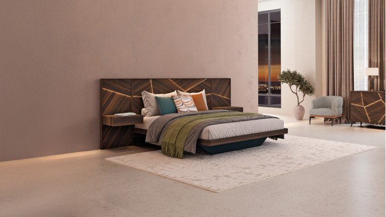 Ensemble de lit avec chevets ECLIPSE | Une chambre design