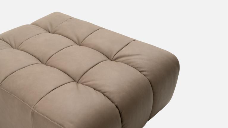 100% modular leather pouf for living room, BEACH